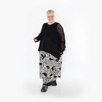  Palazzo Hose von AKH Fashion aus Materialmix, 1499.07077, Schwarz/Weiß, Animal, Schick