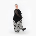  Palazzo Hose von AKH Fashion aus Materialmix, 1499.07077, Schwarz/Weiß, Animal, Schick