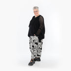  Ballonhose von AKH Fashion aus Materialmix, 1499.08069, Schwarz/Weiß, Animal, Ausgefallen