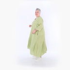 Ballonkleid von AKH Fashion aus Baumwolle, 1501.06972, Apfelgrün, Ausgefallen, Zeitlos