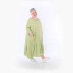 Ballonkleid von AKH Fashion aus Baumwolle, 1501.06972, Apfelgrün, Ausgefallen, Zeitlos