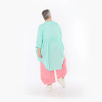  AKH Fashion Bluse in gerundeter Form, aus Baumwolle, 1501.07106, Mint, Ausgefallen, Schick