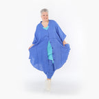  AKH Fashion Jacke in gerundeter Form, aus Baumwolle, 1501.07107, Blau, Ausgefallen, Schick