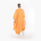  AKH Fashion Jacke in gerundeter Form, aus Baumwolle, 1501.07107, Orange, Ausgefallen