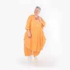  AKH Fashion Jacke in gerundeter Form, aus Baumwolle, 1501.07107, Orange, Ausgefallen