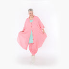  AKH Fashion Jacke in gerundeter Form, aus Baumwolle, 1501.07107, Rosa, Ausgefallen, Schick