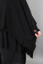 A-Form Jacke von AKH Premium aus Baumwolle, P1002.2519, Schwarz, Ausgefallen, Zeitlos