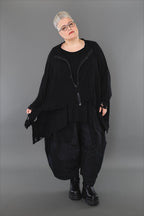 A-Form Jacke von AKH Premium aus Baumwolle, P1002.2519, Schwarz, Ausgefallen, Zeitlos