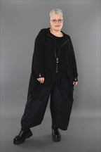 A-Form Jacke von AKH Premium aus Baumwolle, P1002.2519, Schwarz, Ausgefallen, Zeitlos