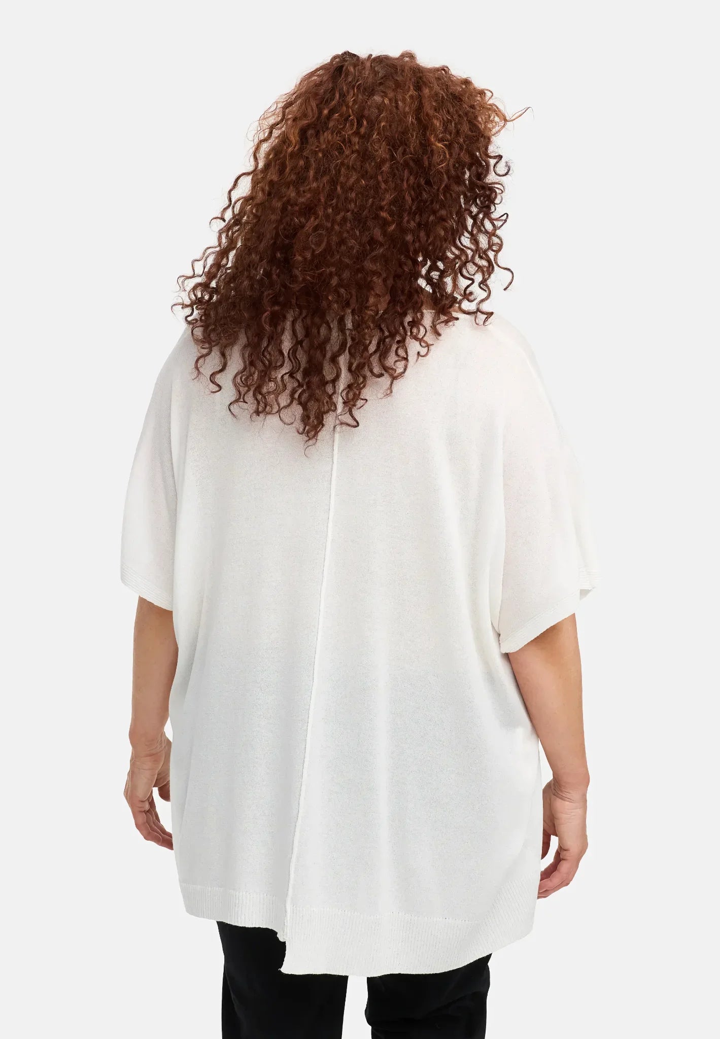  Amandine Pulli in kastiger Form, aus Viskose, A2802, Weiß, Schick, Modern, Bequem, Schick