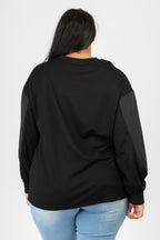  Pomme Rouge Shirt in gerader Form, aus Viskose, C6589, Schwarz-Weiß, Buchstaben, Schick