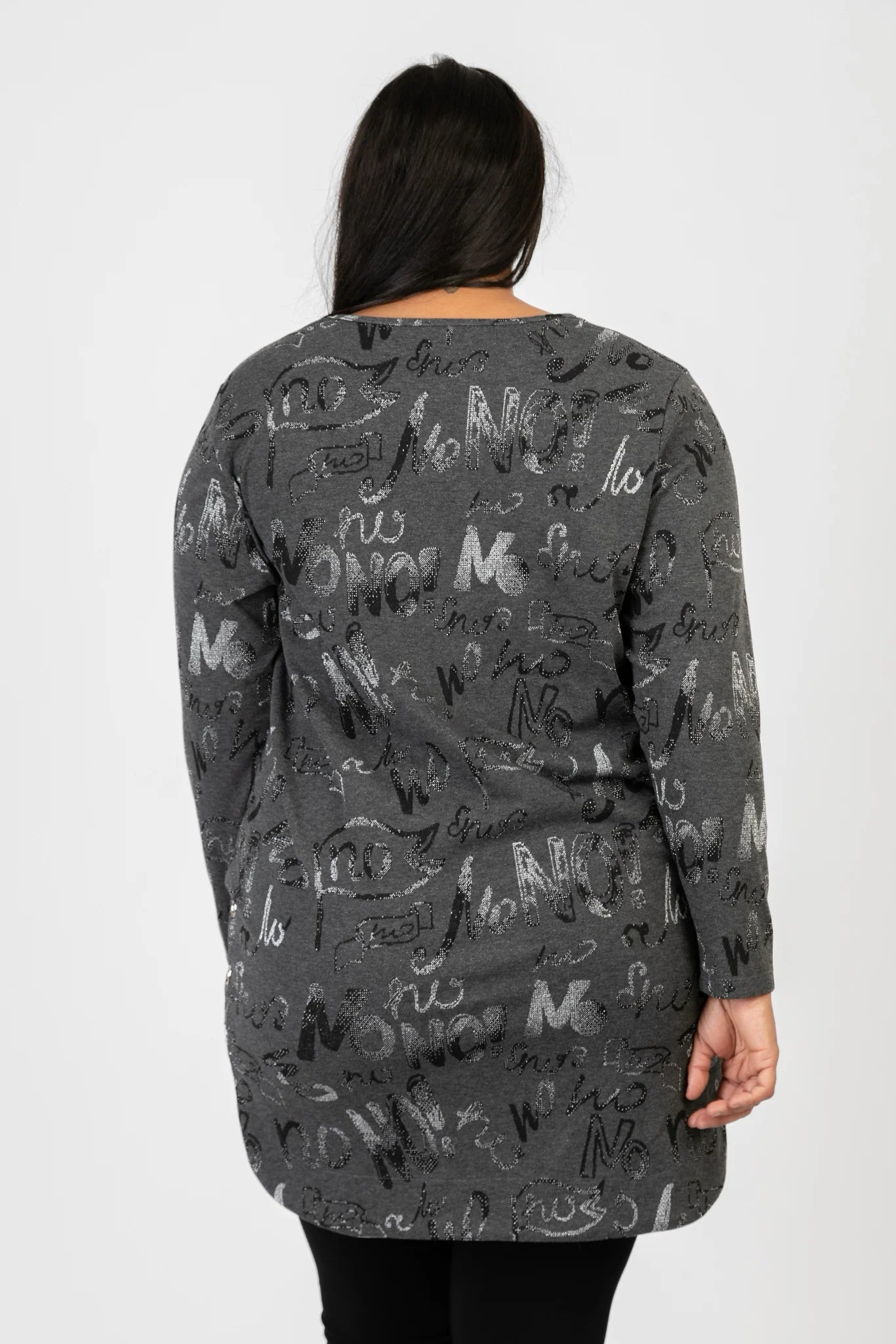 Shirt von Pomme Rouge aus Viskose in gerader Form, ausgefallene Plus Size Mode