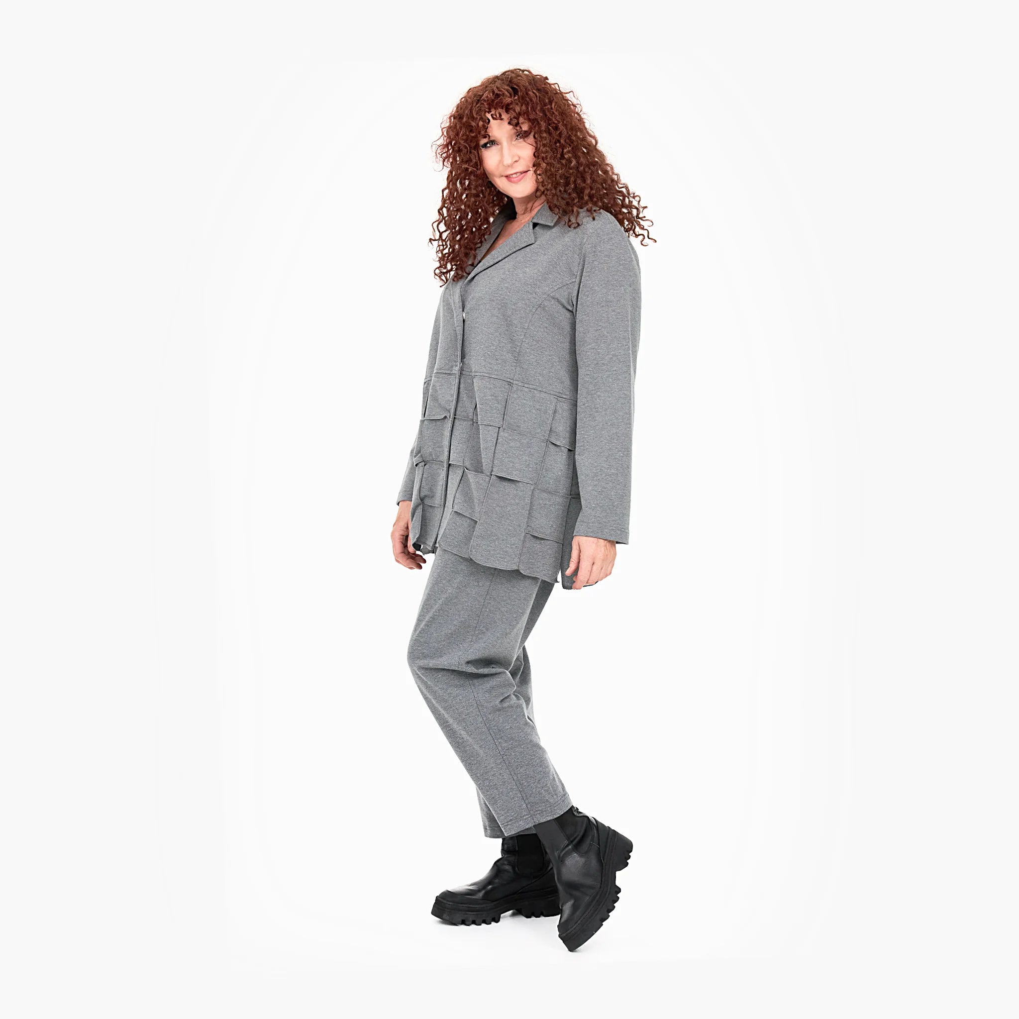  Jacke von Do Your Best aus Viskose, D746, Grau, Schick, Modern, Bequem