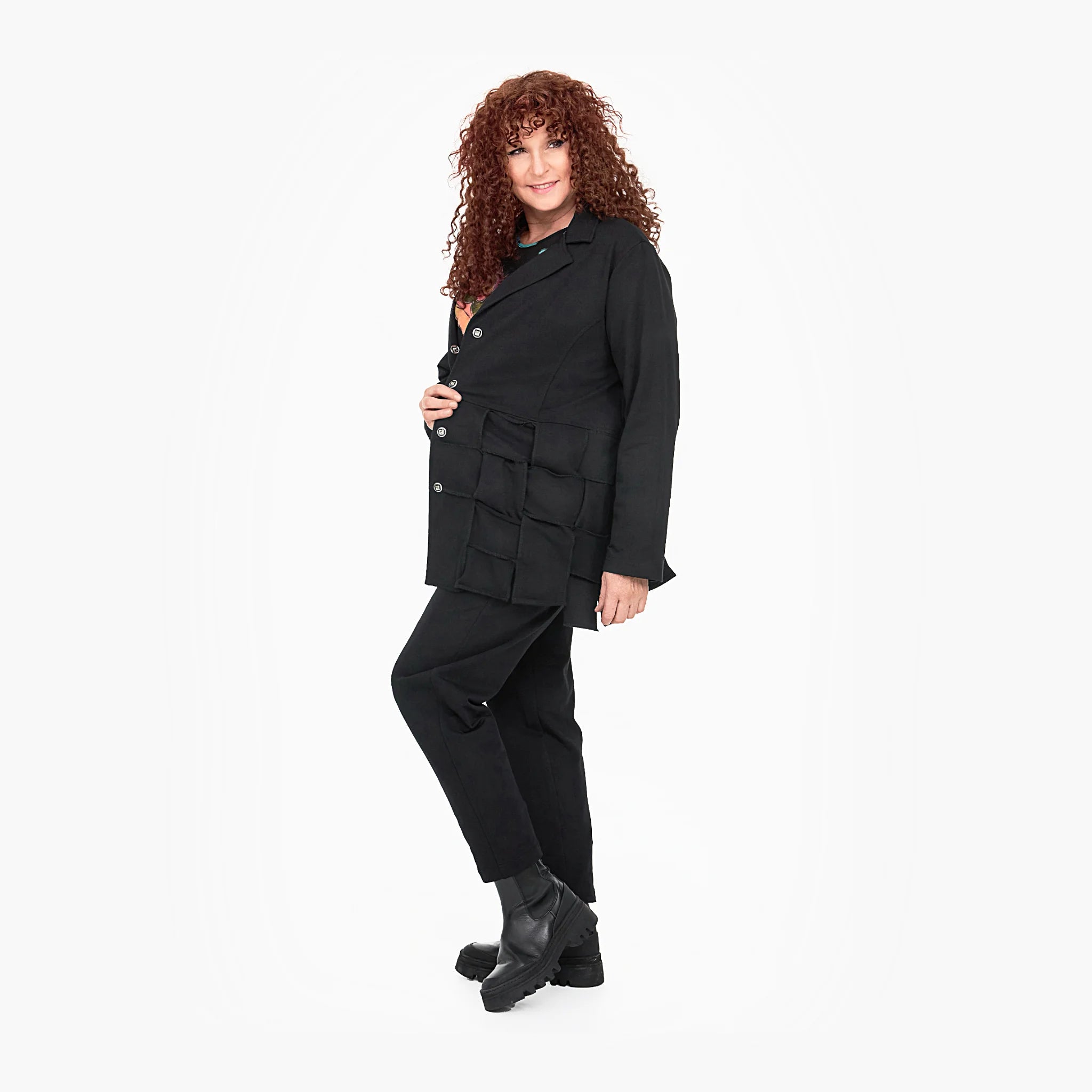  Jacke von Do Your Best aus Viskose, D746, Schwarz, Schick, Modern, Bequem