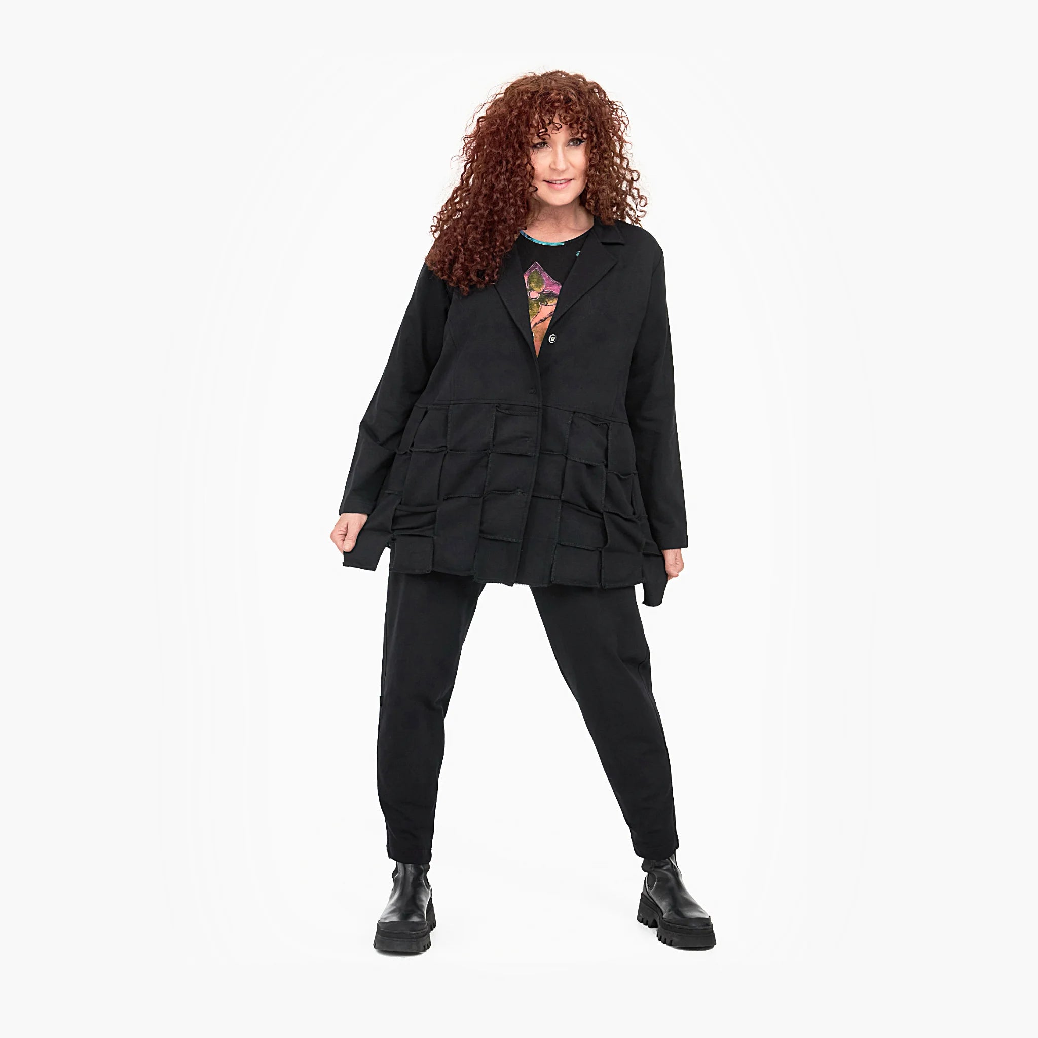  Jacke von Do Your Best aus Viskose, D746, Schwarz, Schick, Modern, Bequem