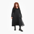  Kleid von Do Your Best aus Viskose, D767, Schwarz, Schick, Modern, Bequem
