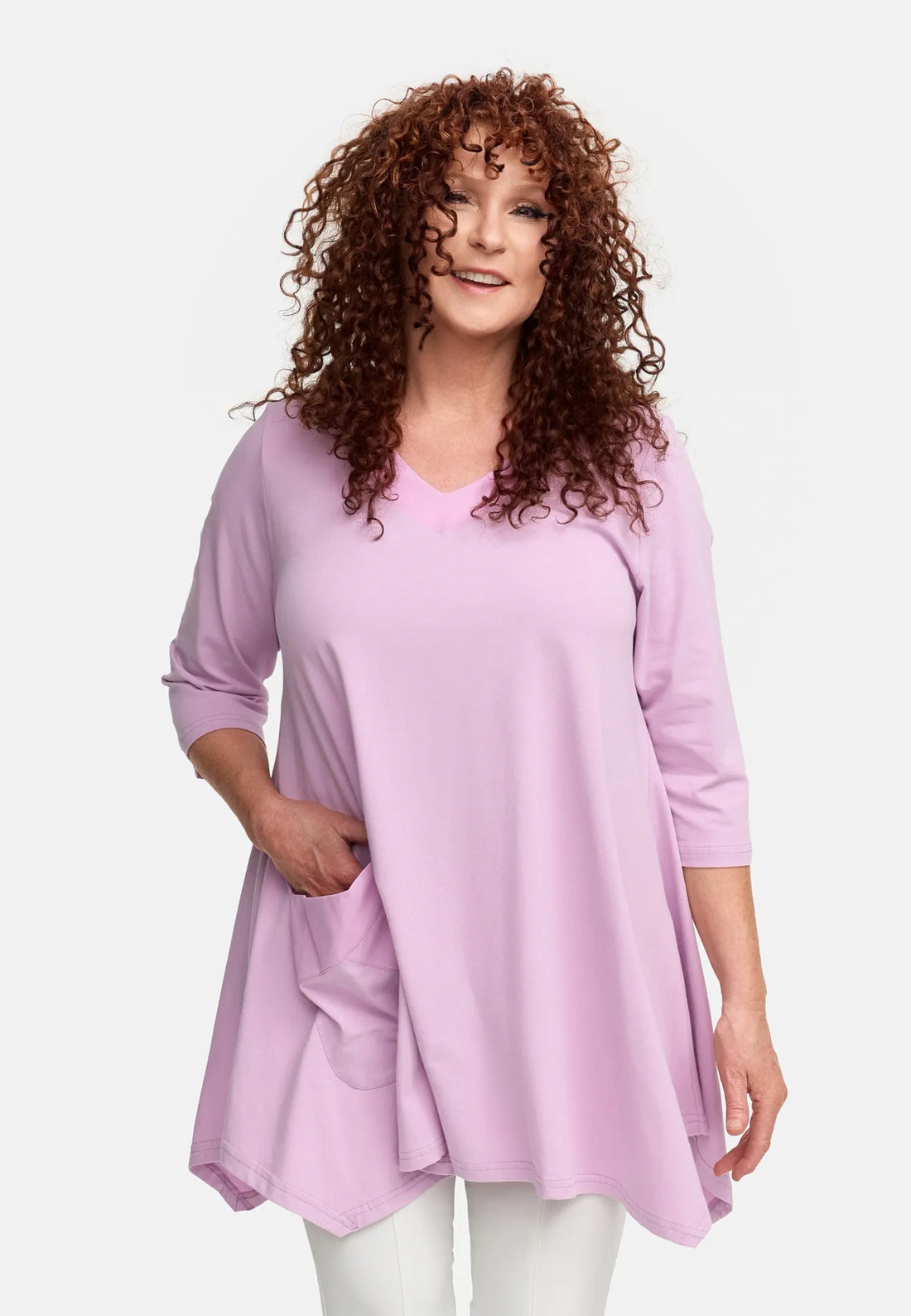  A-Form Shirt von Do Your Best aus Baumwolle, D930, Puder, Ausgefallen, Zeitlos, Schick