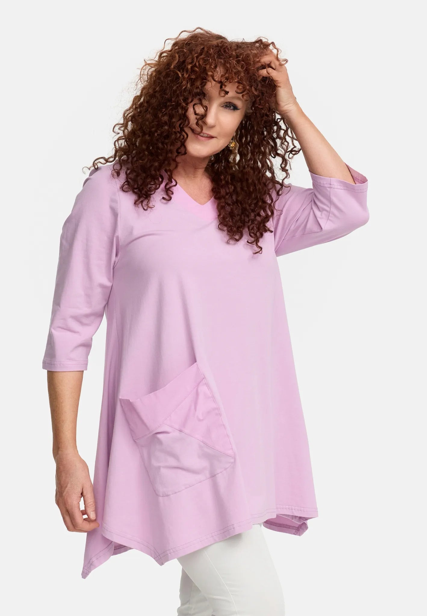  A-Form Shirt von Do Your Best aus Baumwolle, D930, Puder, Ausgefallen, Zeitlos, Schick