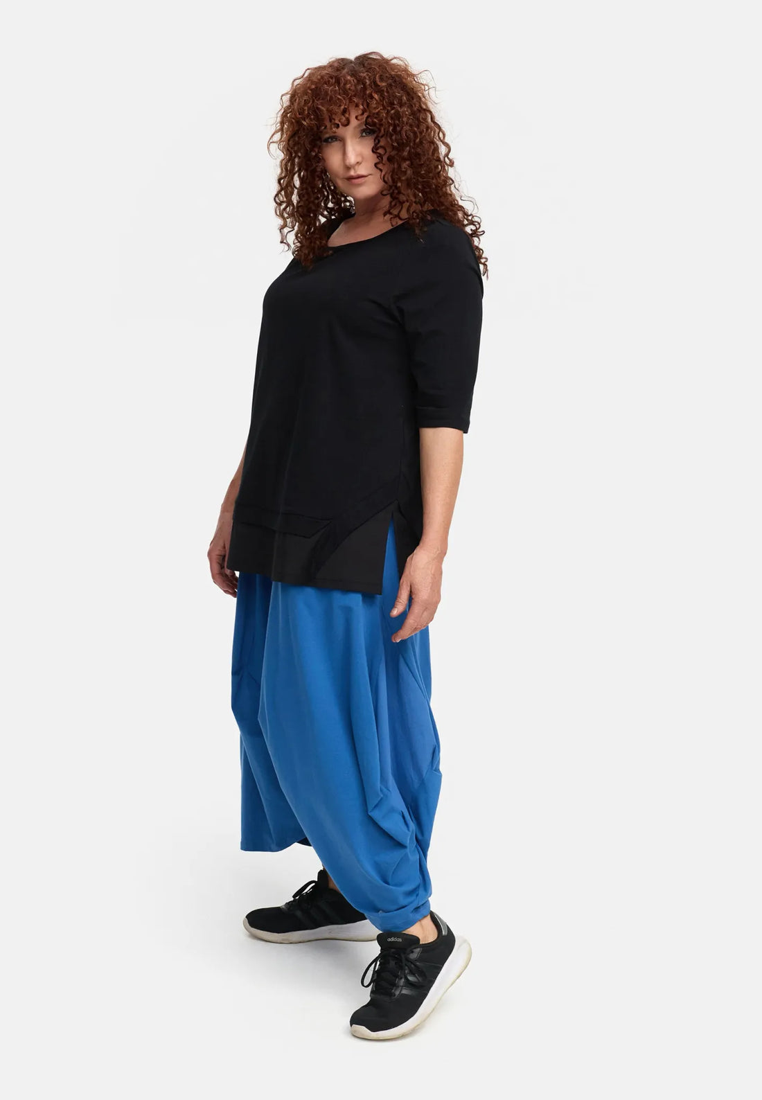  Do Your Best Shirt in gerader Form, aus Viskose, D934, Schwarz, Ausgefallen, Zeitlos
