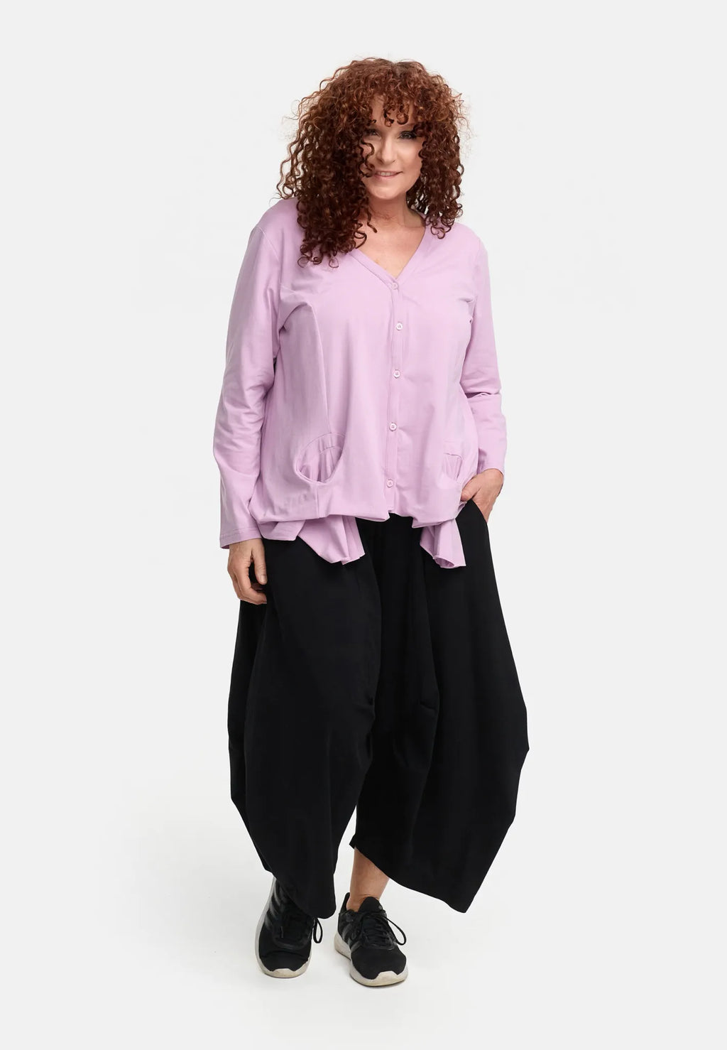  Do Your Best Jacke in gerader Form, aus Baumwolle, D936, Puder, Ausgefallen, Zeitlos