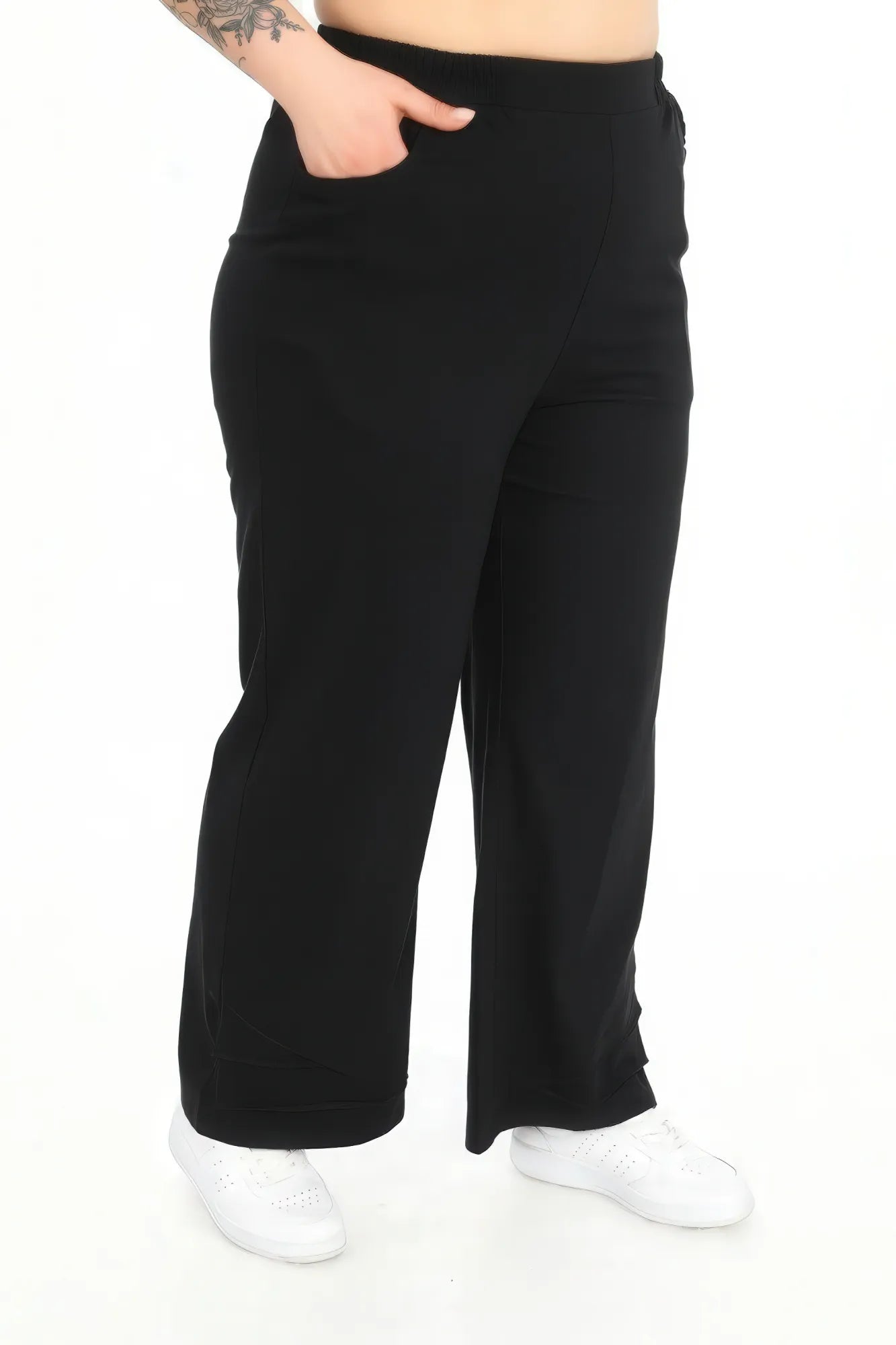  Divas Planet Hose in gerader Form, aus Baumwolle, DP4509, Schwarz, Schick, Modern, Bequem