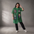 Leichtes grünes Netzshirt im Oversize Lagenlook leger ausgefallen zeitlos chic modern