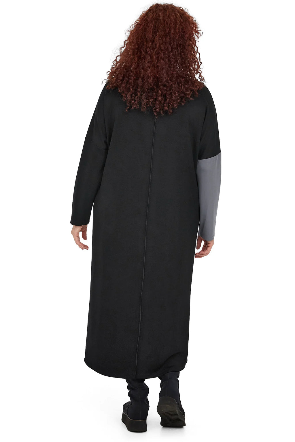  A-Form Kleid von Frenzi aus Viskose, F1007, Schwarz, Schick, Modern, Bequem