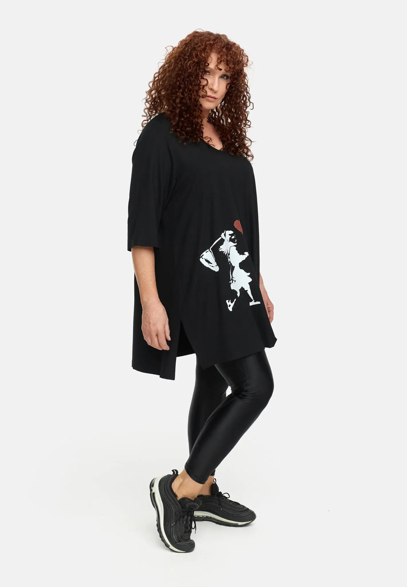  A-Form Shirt von Frenzi aus Viskose, F9592, Multicolor, Ausgefallen, Zeitlos, Schick