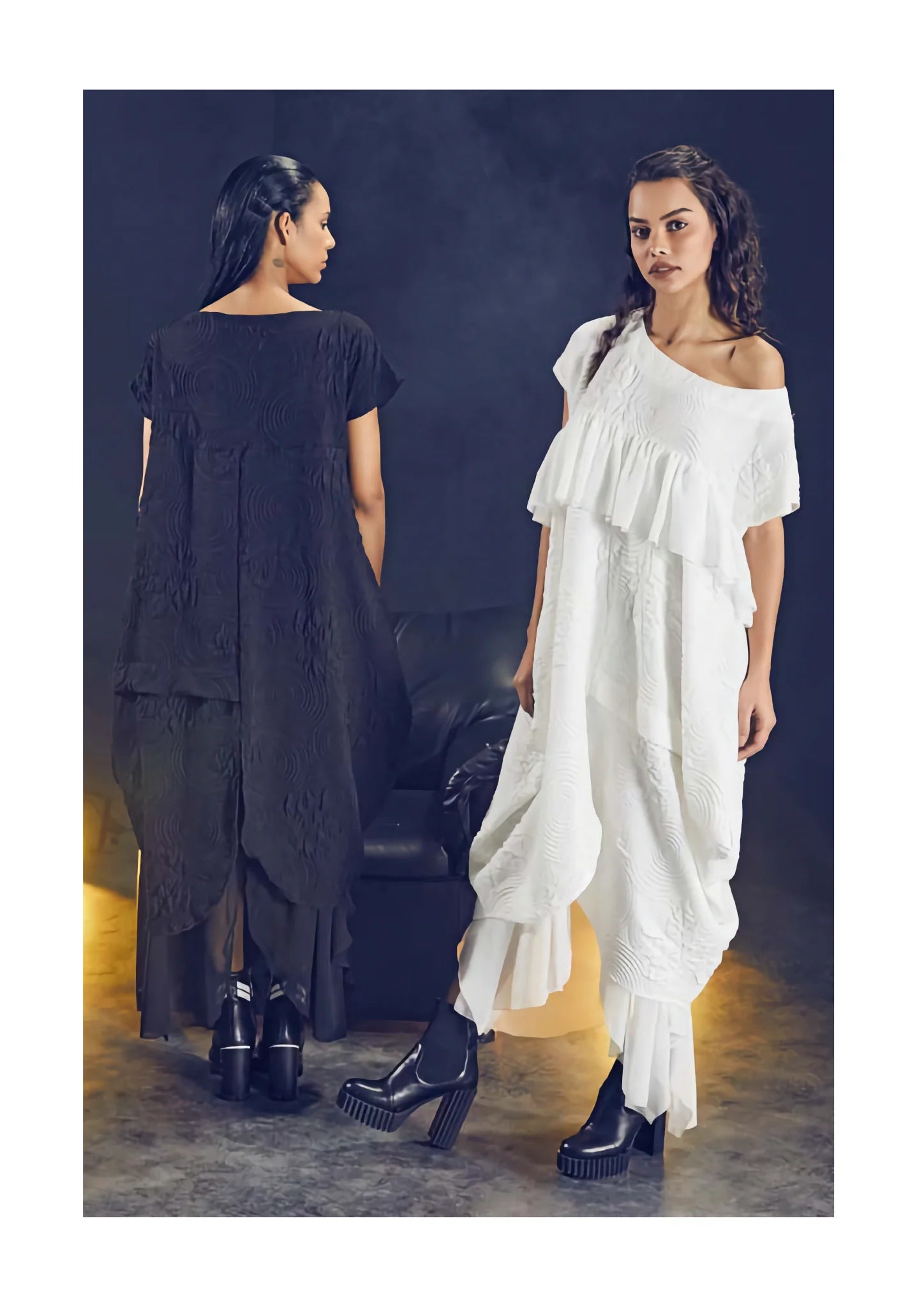  Ballonkleid von H4 Fashion aus Polyamid, 1898, Ekru, Schick, Modern, Ausgefallen
