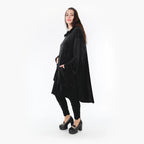  AKH Fashion Mantel in Vokuhila-Form, aus Polyester, 1368.02276, Schwarz, Schick, Modern