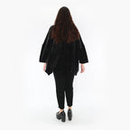  AKH Fashion Bigshirt in kastiger Form, aus Polyester, 1368.03019, Schwarz, Schick, Modern