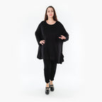  A-Form Bigshirt von AKH Fashion aus Bambus, 1356.00593, Schwarz, Schick, Modern, Bequem