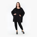  A-Form Bigshirt von AKH Fashion aus Bambus, 1356.00593, Schwarz, Schick, Modern, Bequem