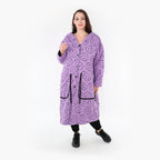  Ballonmantel von AKH Fashion aus Baumwolle, 1361.06986, Flieder-Schwarz, Schick, Modern
