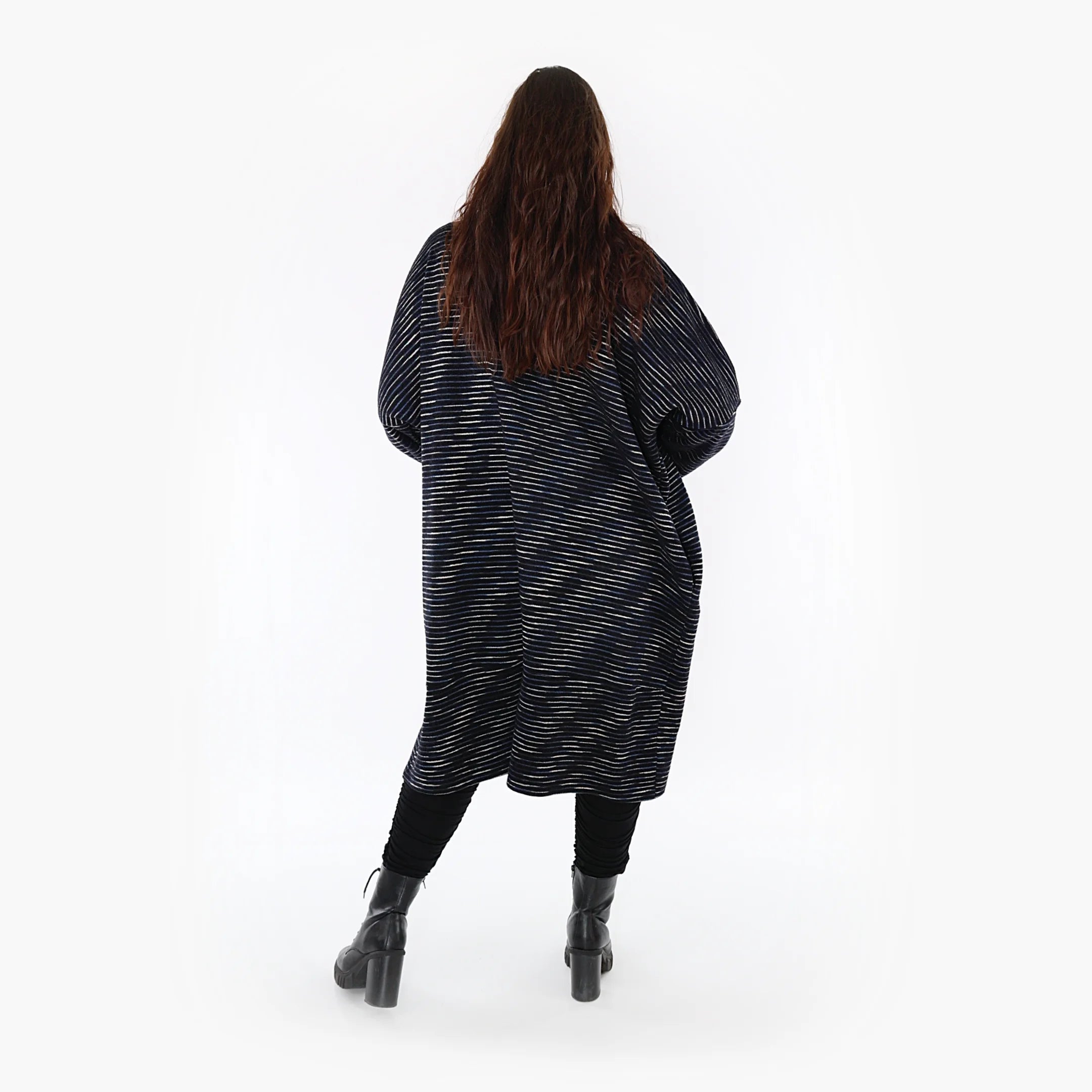  AKH Fashion Jacke in gerader Form, aus Baumwolle, 1367.06828, Schwarz-Blau-Weiß, Schick