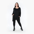 A-Form Shirt von AKH Fashion aus Viskose, ausgefallene, zeitlose Lagenlook Mode
