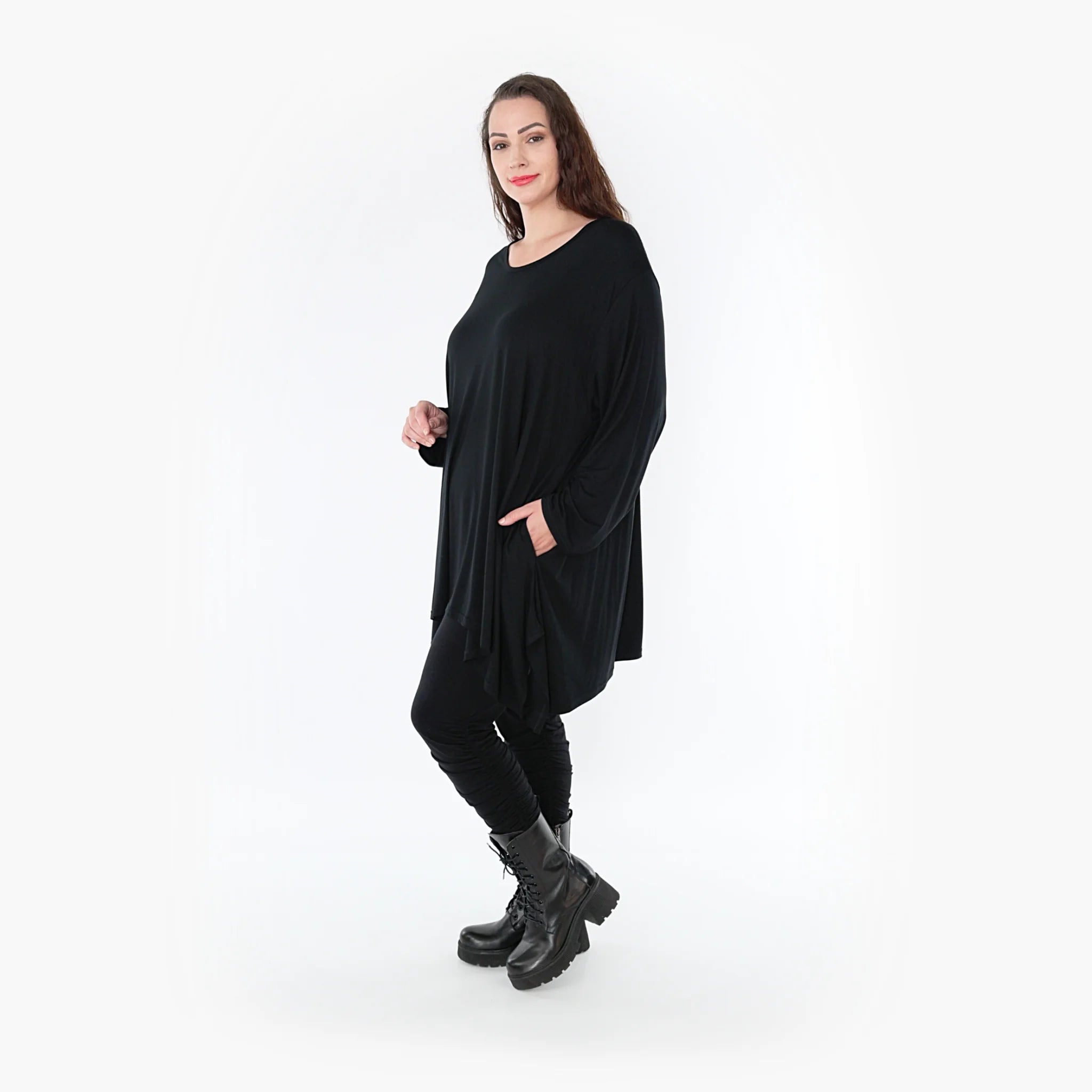 A-Form Shirt von AKH Fashion aus Viskose, ausgefallene, zeitlose Lagenlook Mode