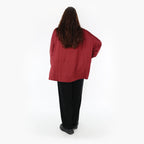  AKH Fashion Bigshirt in kastiger Form, aus Viskose, 1233.6888L, Burgundy, Schick, Modern