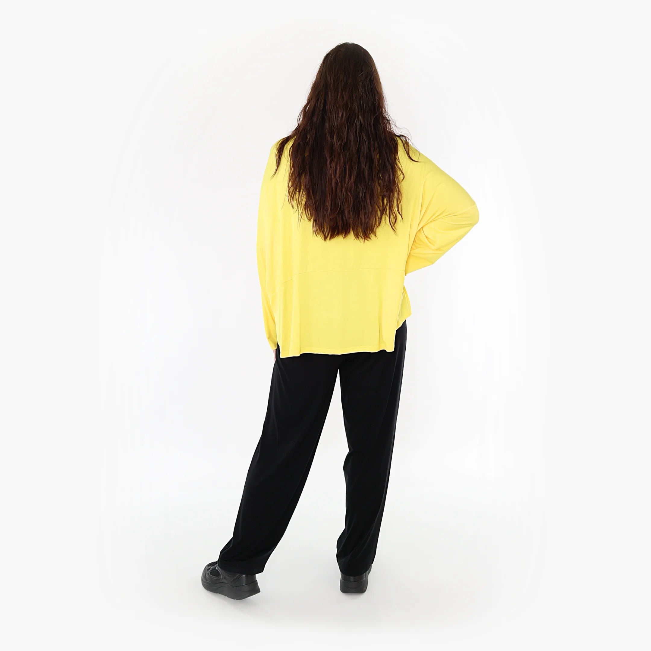  AKH Fashion Bigshirt in kastiger Form, aus Viskose, 1233.6888L, Gelb, Schick, Modern, Bequem