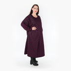  Ballonkleid von AKH Fashion aus Materialmix, 1365.06984, Schwarz-Fuchsia, Raute, Schick