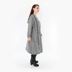  A-Form Kleid von AKH Fashion aus Materialmix, 1363.06982, Weiß-Schwarz, Schick, Modern