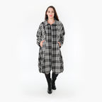  Ballonmantel von AKH Fashion aus Baumwolle, 1362.01424, Weiß-Schwarz, Schick, Modern