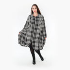  Ballonmantel von AKH Fashion aus Baumwolle, 1362.01424, Weiß-Schwarz, Schick, Modern