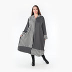  Ballonmantel von AKH Fashion aus Viskose, 1366.06990, Grau-Weiß, Schick, Modern, Bequem