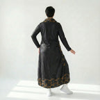 A-Form Kleid Lederimitat Damen Oversize Übergang Caraclan Design Modeare Avantgarde Look