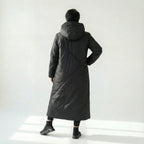 Asymmetrischer Damenmantel Oversize mit Kapuze Softshell Look Rita Fink exklusiv bei Modeare