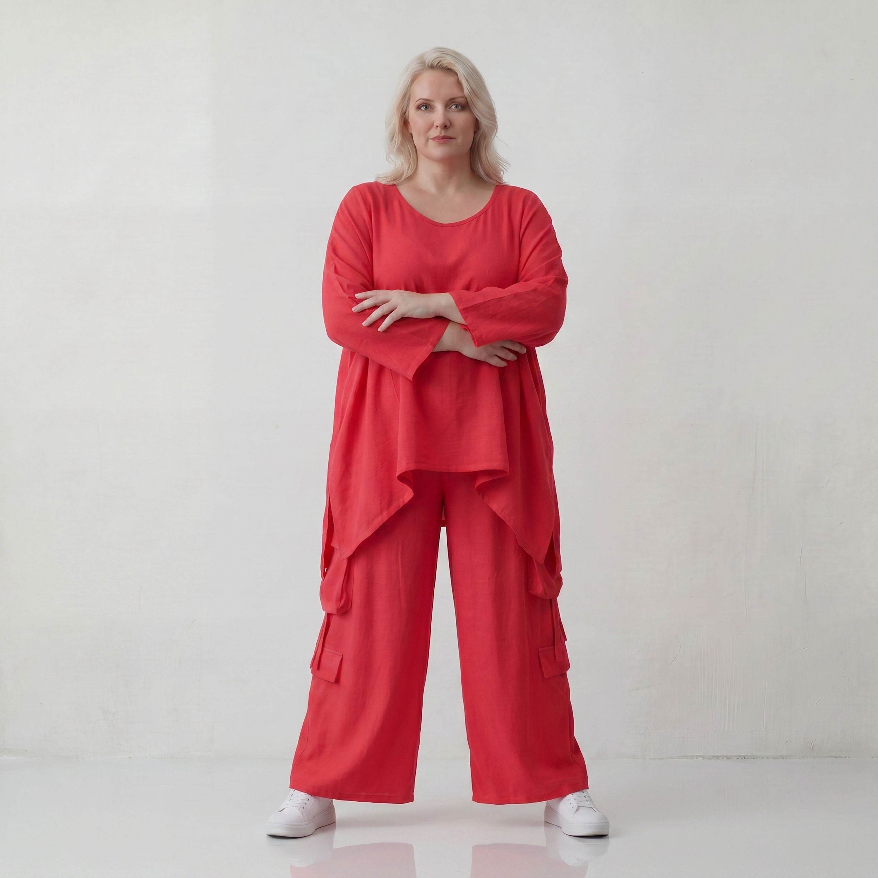 Fuchsia Oversize Shirt im Lagenlook locker ausgefallen zeitlos luftig leicht Sommerstyle