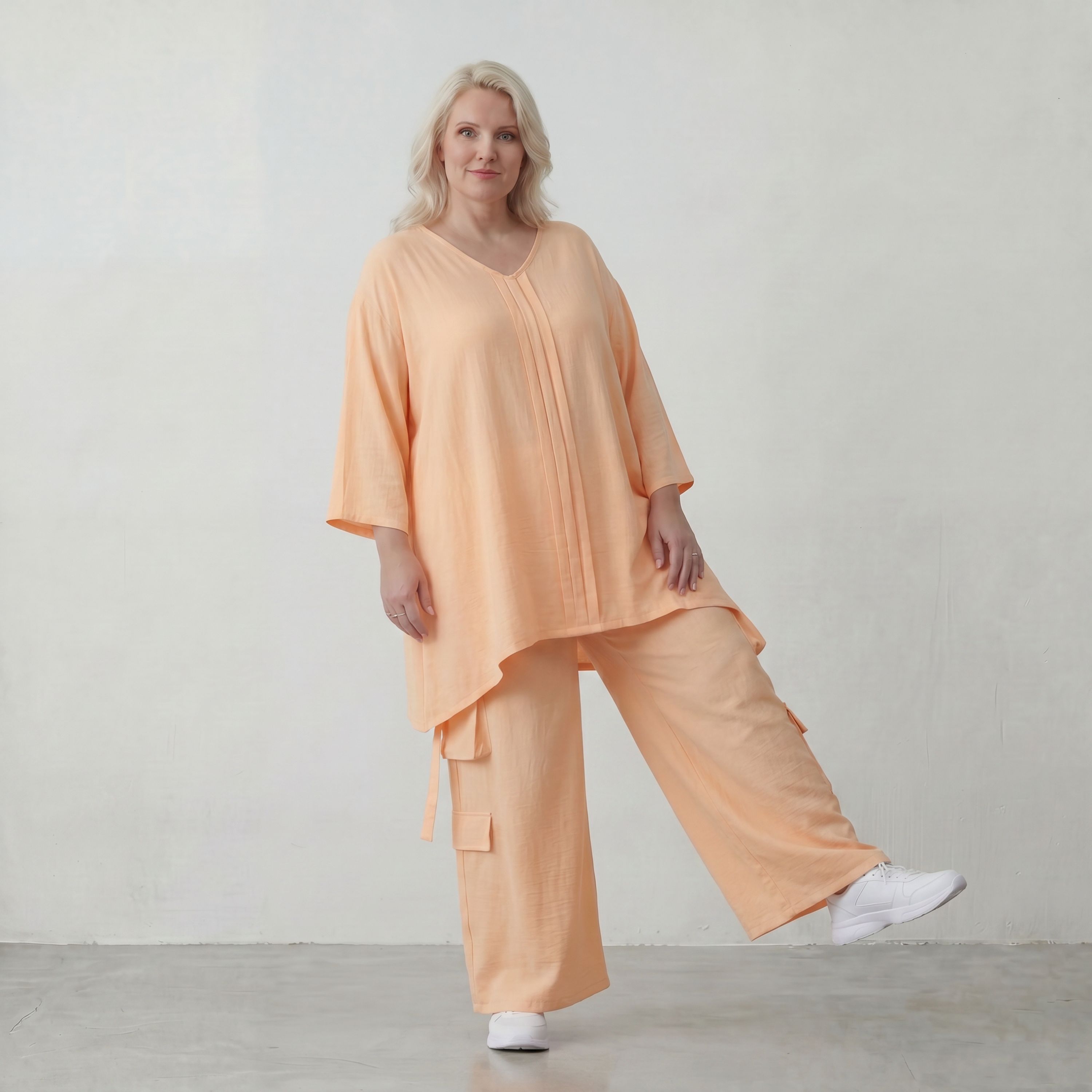 Locker fallendes Mauve Leinen Shirt im Lagenlook A Linie Oversize sehr zeitlos leger chic