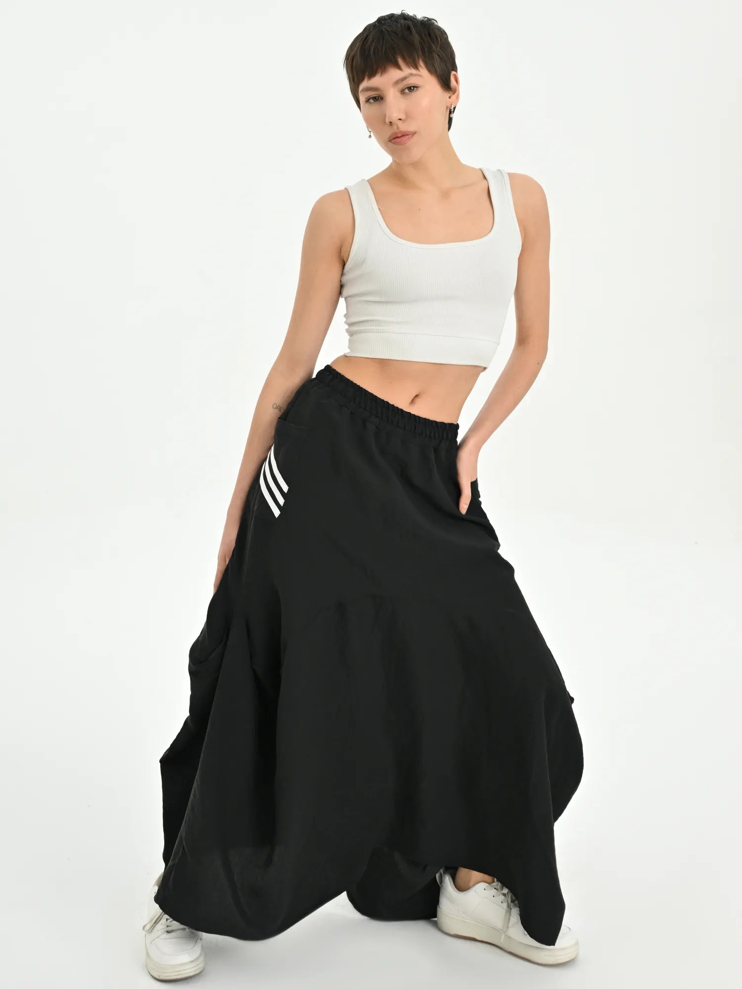  Harem Rock von Les Mios aus Baumwolle, 7021, Schwarz, Schick, Modern, Bequem, Schick