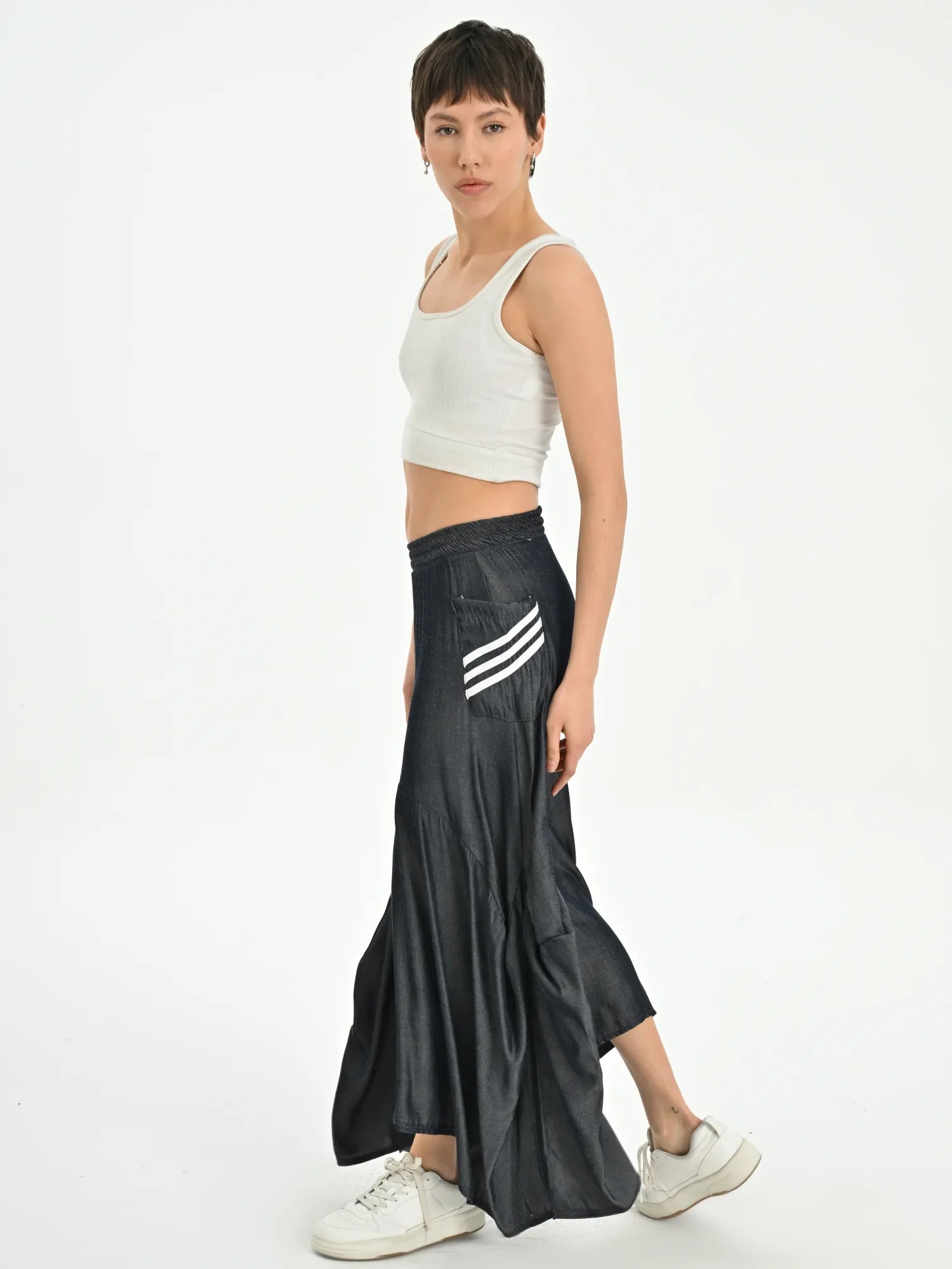  Harem Rock von Les Mios aus Baumwolle, 7021, Indigo, Schick, Modern, Bequem, Schick